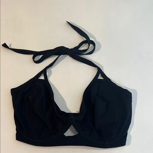 Miss Mandalay Black Halter Swim Top